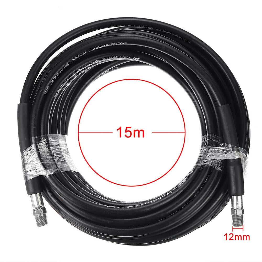 Sewer Jetter Kit for Pressure Washer 49FT Cleaner Hose 5800PSI NPT 1/4 Hose"