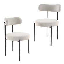 Load image into Gallery viewer, Luxe Boucle Cushioned Elsa Dining Chairs in Arctic White