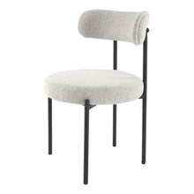 Load image into Gallery viewer, Luxe Boucle Cushioned Elsa Dining Chairs in Arctic White