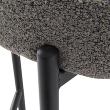 Load image into Gallery viewer, Contemporary Grey Boucle Elsa Low Bar Stools