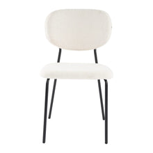Load image into Gallery viewer, White Whisper Teddy Fabric Dining Duo