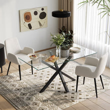 Load image into Gallery viewer, Teddy Fabric Bliss Armrest Dining Chair Ensemble