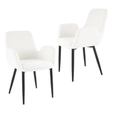 Load image into Gallery viewer, Teddy Fabric Bliss Armrest Dining Chair Ensemble
