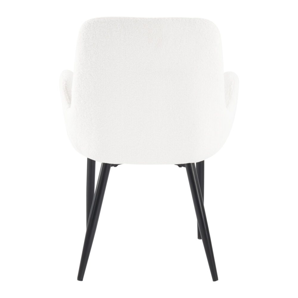 Teddy Fabric Bliss Armrest Dining Chair Ensemble