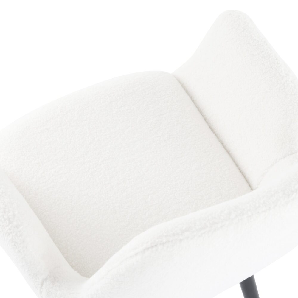 Teddy Fabric Bliss Armrest Dining Chair Ensemble