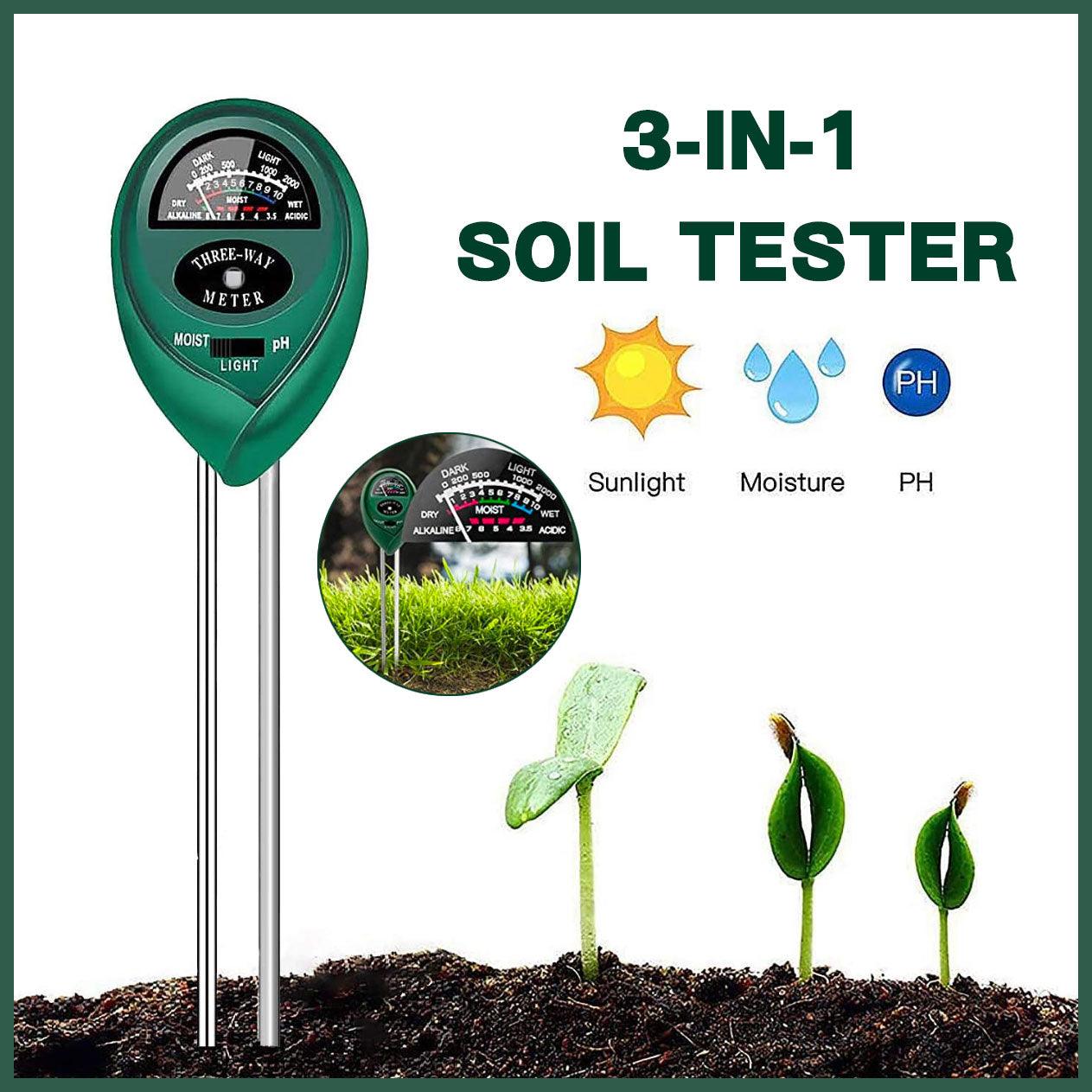 3 In 1 Soil Ph Tester Water Moisture Test Meter Kit For Garden Plant Testing Au-copy