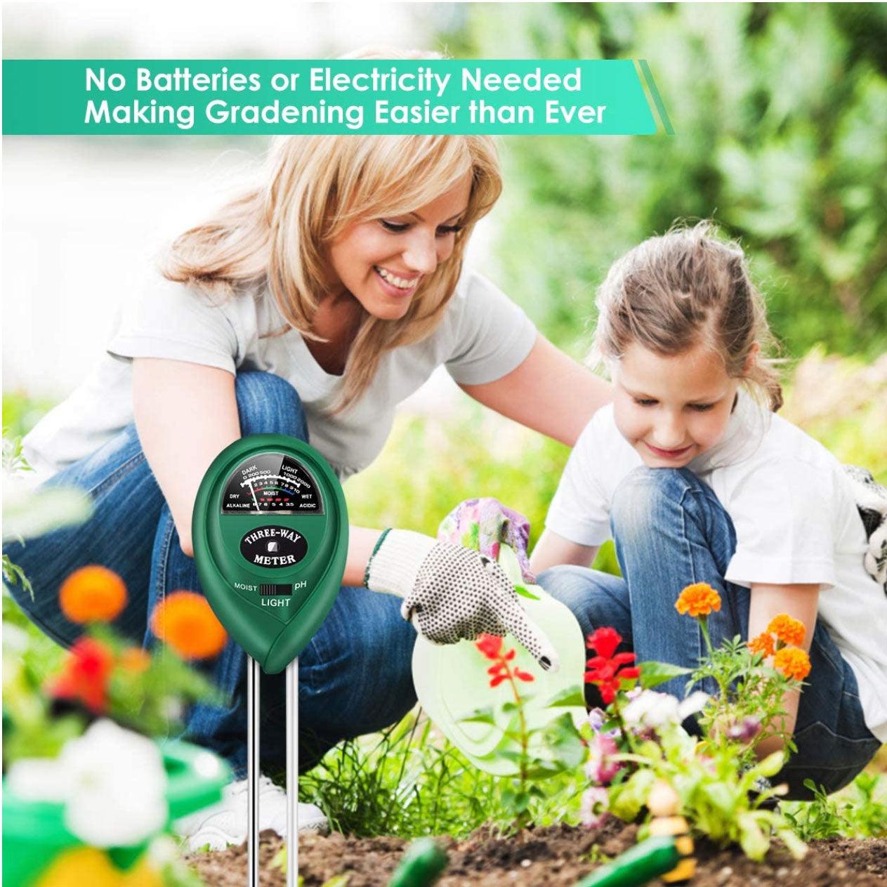 3 In 1 Soil Ph Tester Water Moisture Test Meter Kit For Garden Plant Testing Au-copy