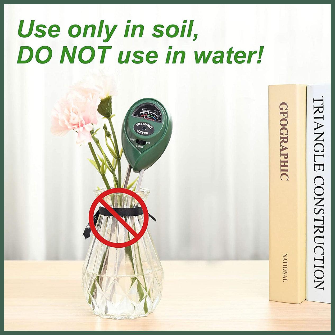 3 In 1 Soil Ph Tester Water Moisture Test Meter Kit For Garden Plant Testing Au-copy