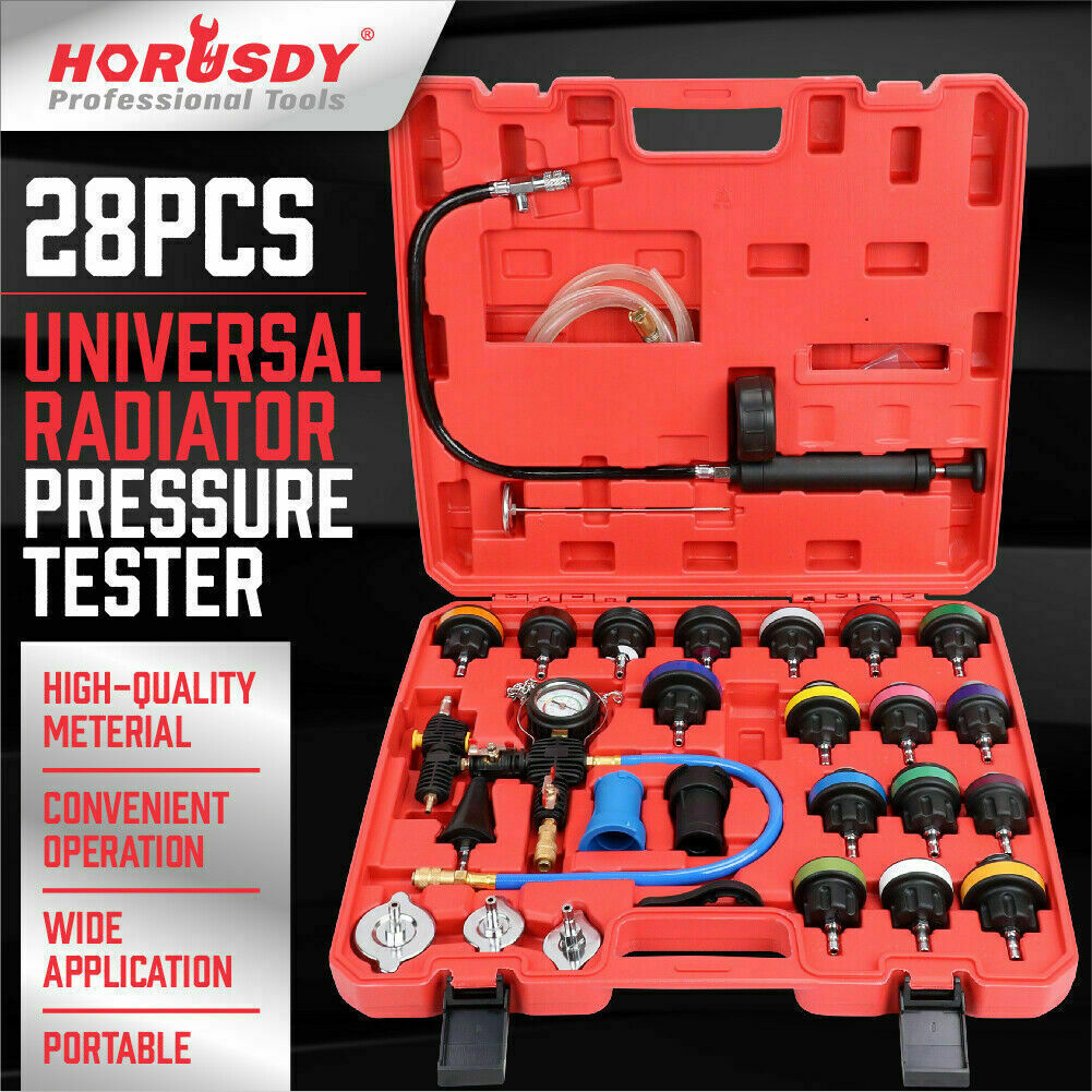 28Pc Radiator Pressure Test Set Cooling System Leaking Check Refill Vacuum Tool-copy