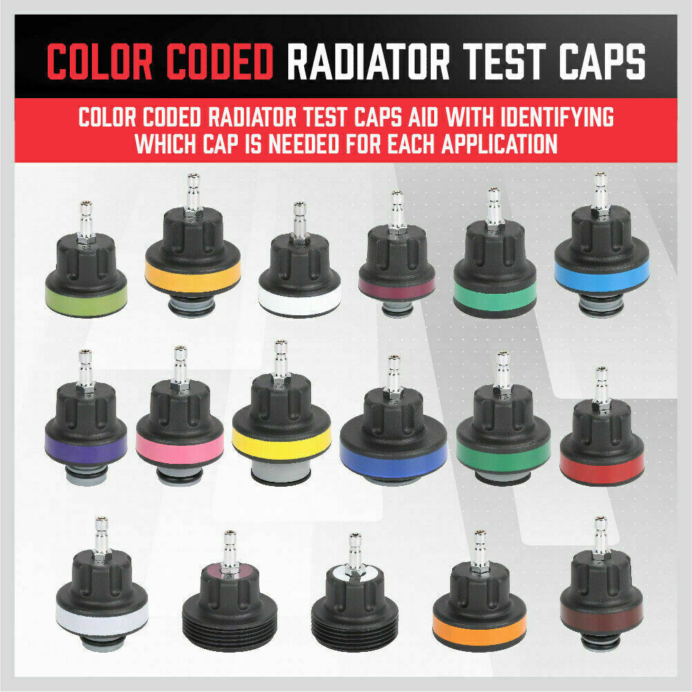 28Pc Radiator Pressure Test Set Cooling System Leaking Check Refill Vacuum Tool-copy