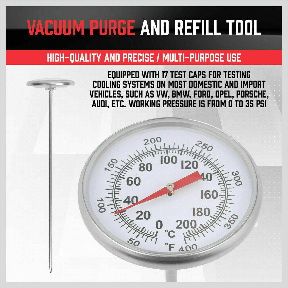 28Pc Radiator Pressure Test Set Cooling System Leaking Check Refill Vacuum Tool-copy