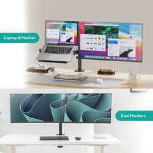 Load image into Gallery viewer, activiva Dual-Screen Articulating Monitor Arm with Interchangeable Laptop Holder