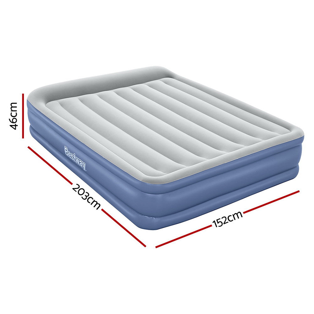 Bestway Air Mattress Queen Inflatable Bed 46cm Airbed Blue-copy