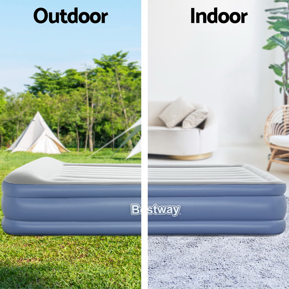 Bestway Air Mattress Queen Inflatable Bed 46cm Airbed Blue-copy