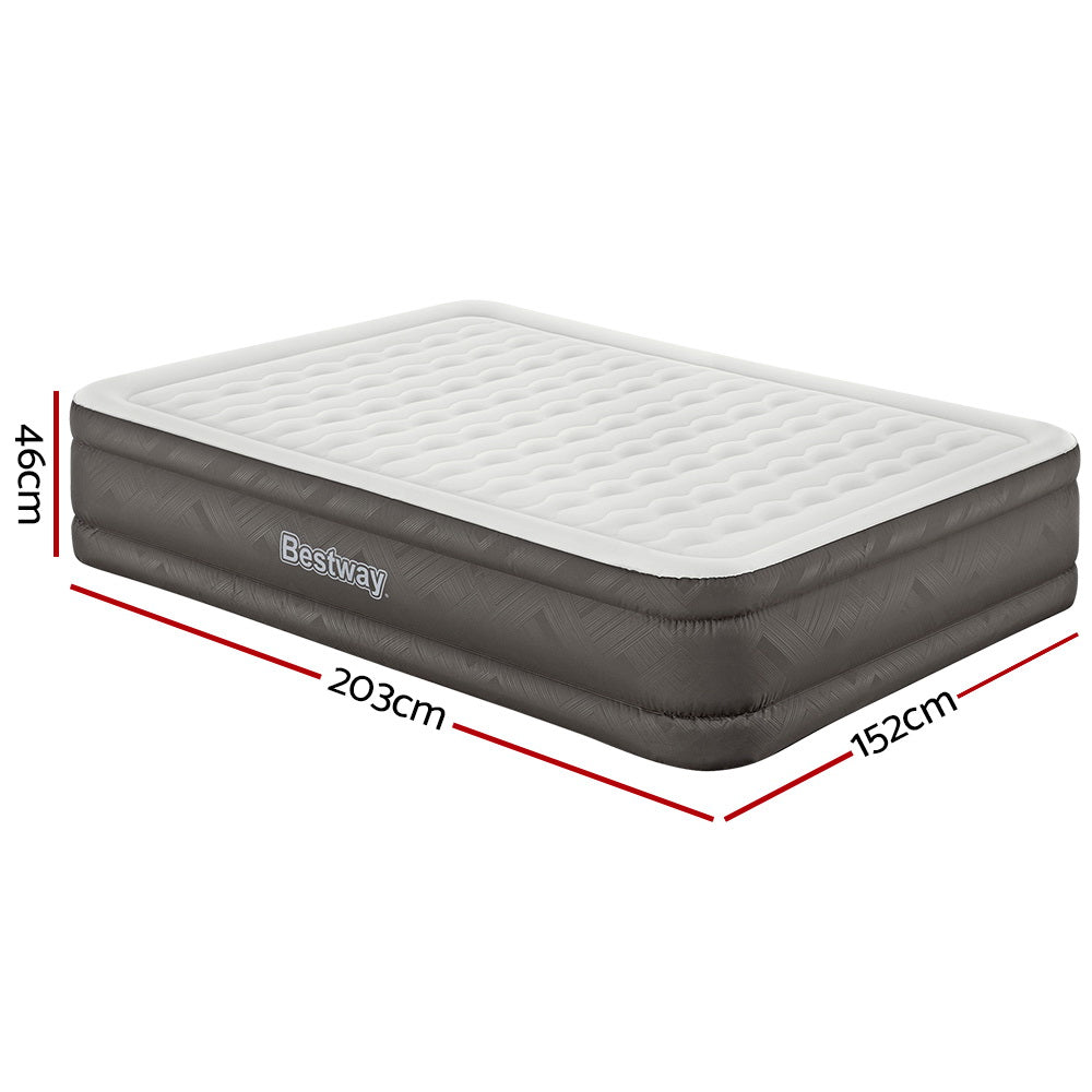 Bestway Air Mattress Queen Inflatable Bed 46cm Airbed Grey-copy