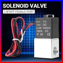 Load image into Gallery viewer, Dc12V Normally Closed Fast Response Electric Air Oil Water Solenoid Valve Au-copy