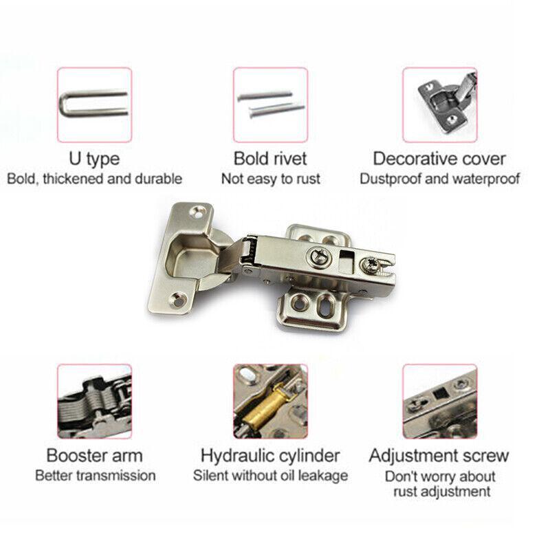 10X Soft Close Door Hinges for Kitchen Cabinets  Wardrobes-copy