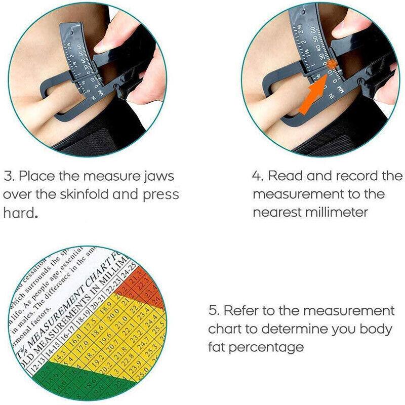 Body Fat Measurement Testing Caliper Skinfold Skin Fold Gym Weight Loss Test Au-copy