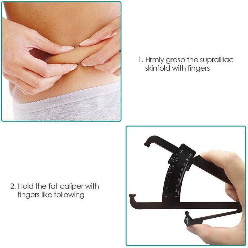 Body Fat Measurement Testing Caliper Skinfold Skin Fold Gym Weight Loss Test Au-copy