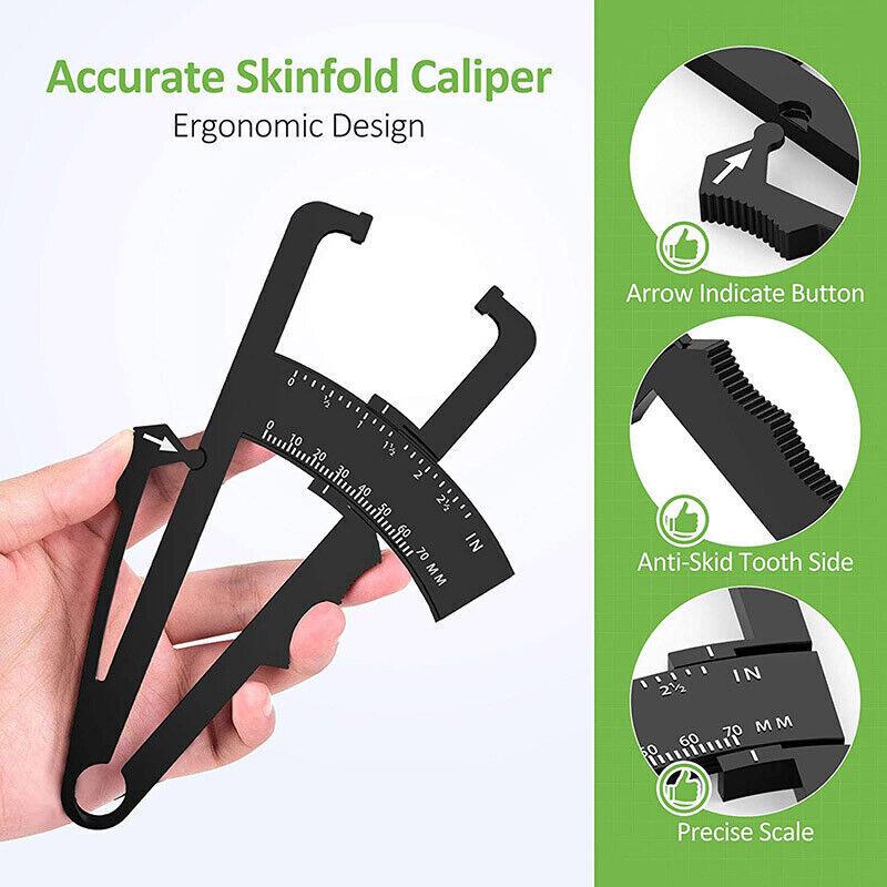 Body Fat Measurement Testing Caliper Skinfold Skin Fold Gym Weight Loss Test Au-copy