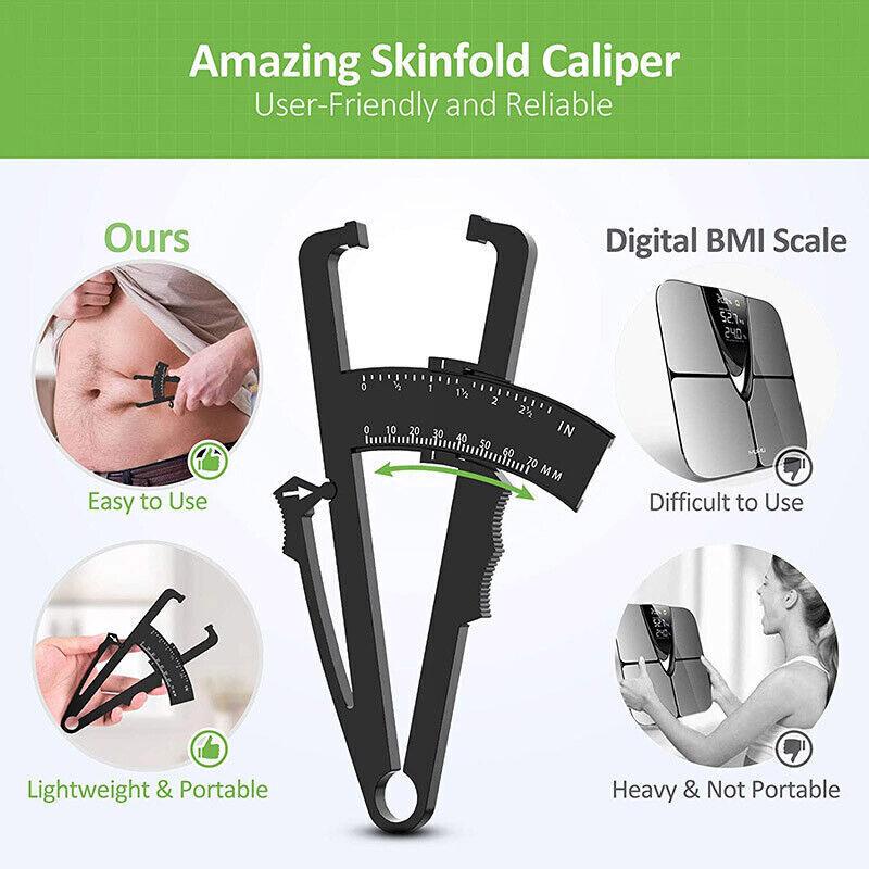 Body Fat Measurement Testing Caliper Skinfold Skin Fold Gym Weight Loss Test Au-copy