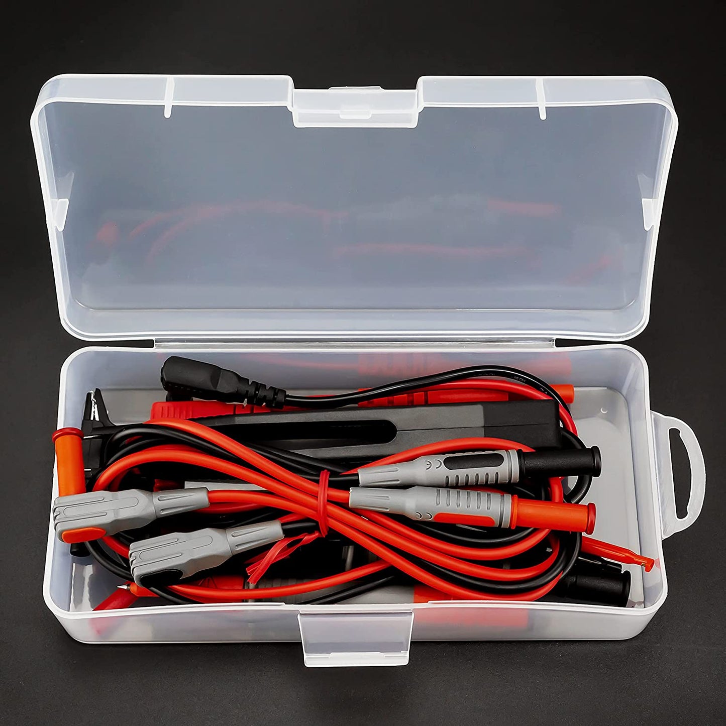 KAIWEETS Soft Silicone Electrician Test Leads Kit CAT III 1000V  CAT IV 600V with Alligator Clips and Needle Probe for FlukeAstroAIINNOVA Multimeter Electronic Clamp Meter 9PCS-copy