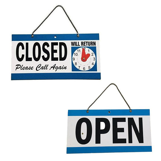 Open - Closed Will Return Sign Business Shop Door Restaurant Hand Crafted Clock-copy