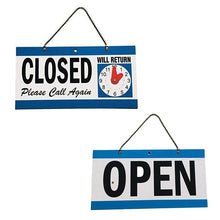 Load image into Gallery viewer, Open - Closed Will Return Sign Business Shop Door Restaurant Hand Crafted Clock-copy