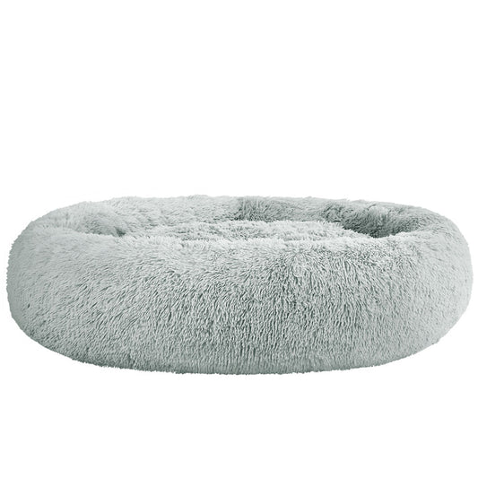 i.Pet Pet Bed Dog Cat 110cm Calming Extra Large Soft Plush Light Grey-copy