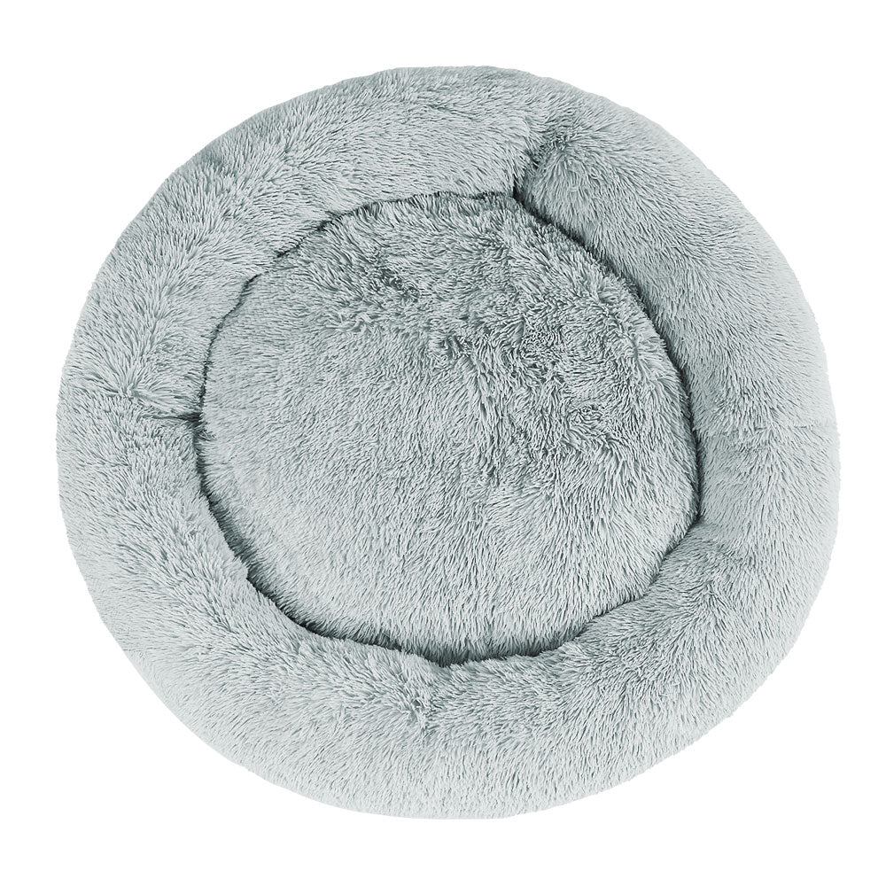i.Pet Pet Bed Dog Cat 110cm Calming Extra Large Soft Plush Light Grey-copy