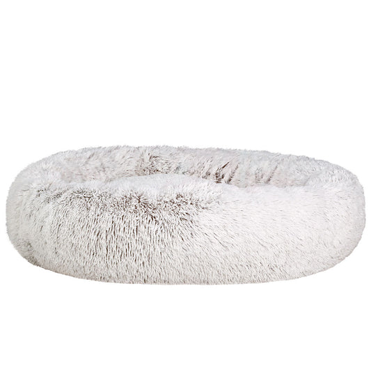 i.Pet Pet Bed Dog Cat 110cm Calming Extra Large Soft Plush White Brown-copy