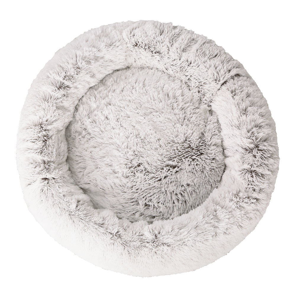 i.Pet Pet Bed Dog Cat 110cm Calming Extra Large Soft Plush White Brown-copy