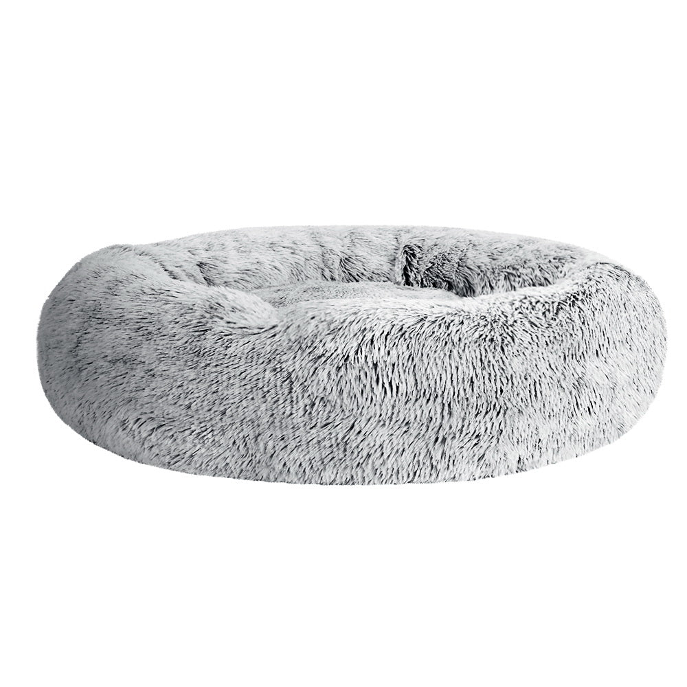 i.Pet Pet Bed Dog Cat 90cm Large Calming Soft Plush Light Charcoal-copy