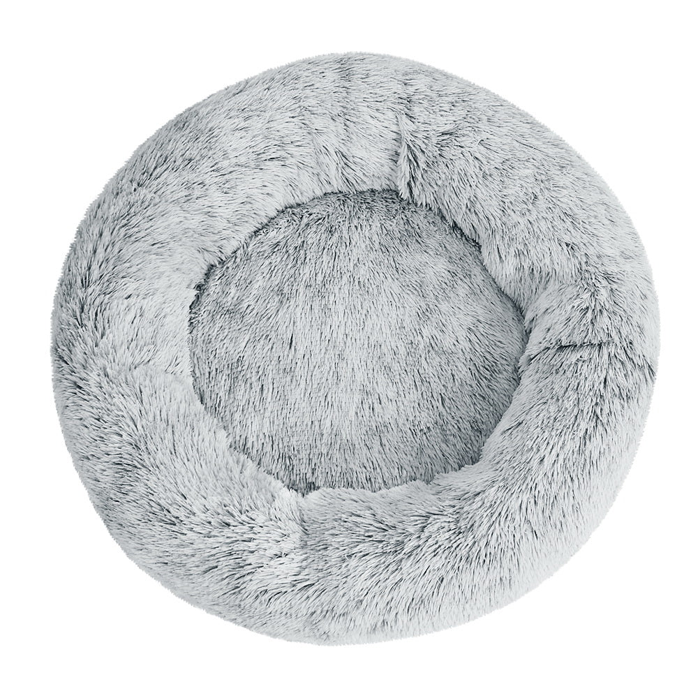 i.Pet Pet Bed Dog Cat 90cm Large Calming Soft Plush Light Charcoal-copy