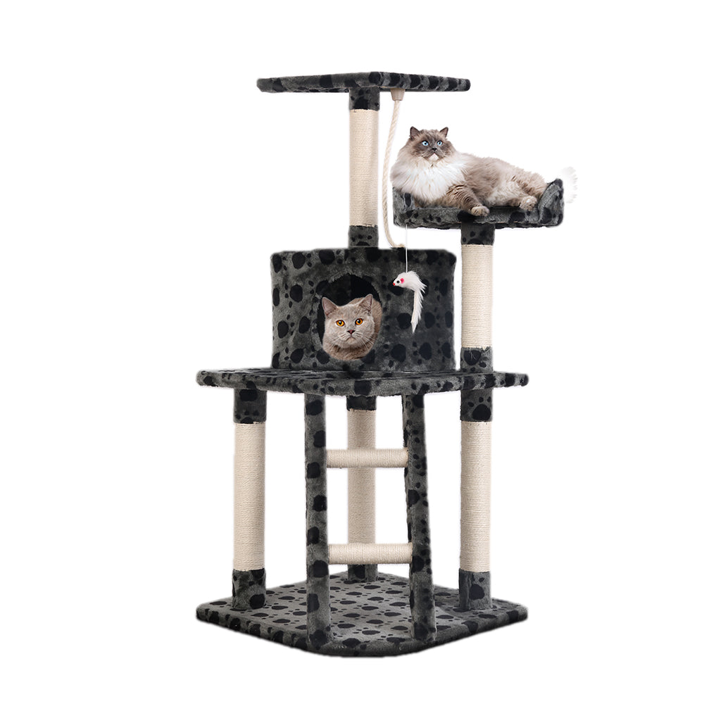 i.Pet Cat Tree 120cm Tower Scratching Post Scratcher Trees Bed Wood Condo Toys Bed-copy