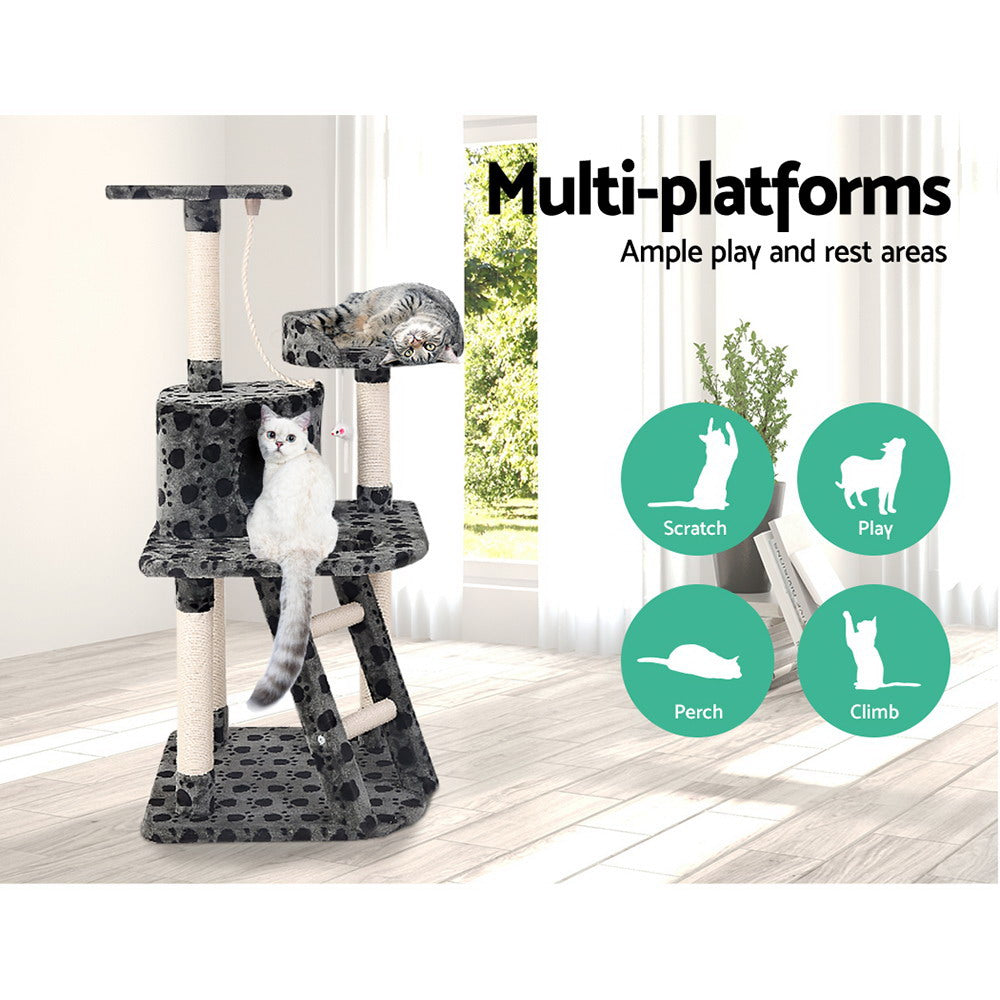 i.Pet Cat Tree 120cm Tower Scratching Post Scratcher Trees Bed Wood Condo Toys Bed-copy