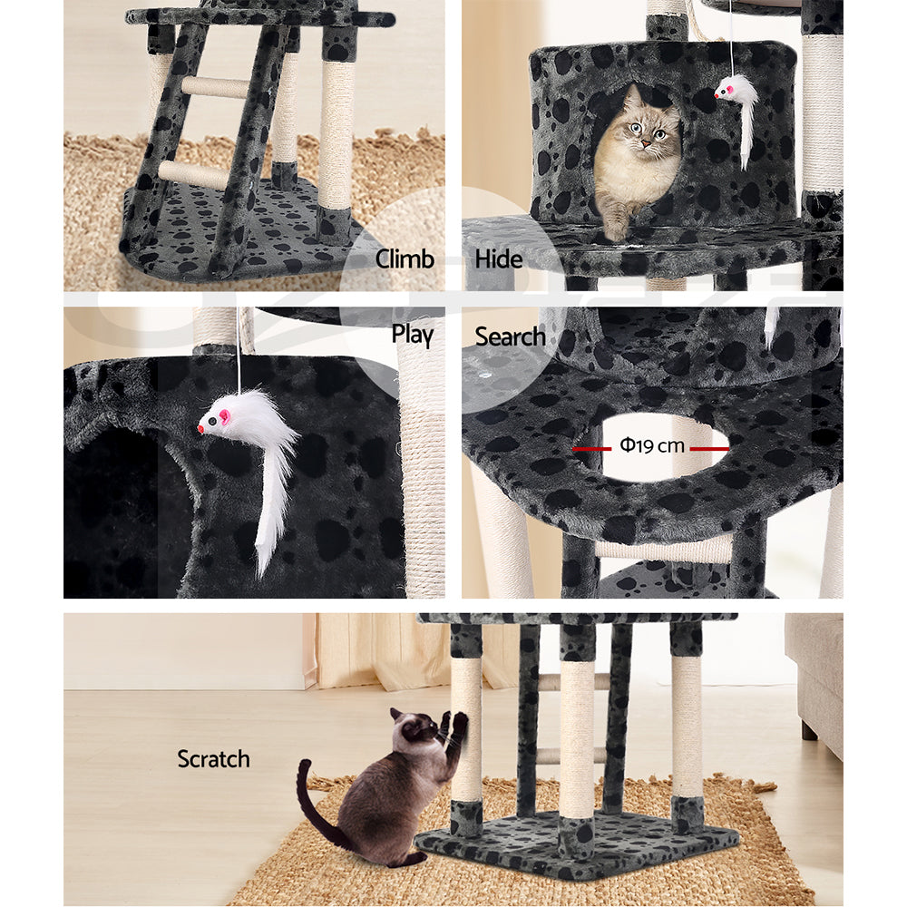 i.Pet Cat Tree 120cm Tower Scratching Post Scratcher Trees Bed Wood Condo Toys Bed-copy