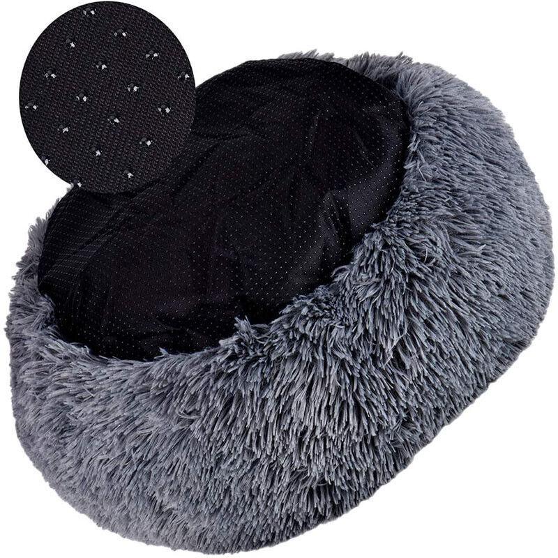 Cat Bed Pet Bed Dog Donut Nest Calming Deep Sleeping Soft Plush Kennel Washable-copy