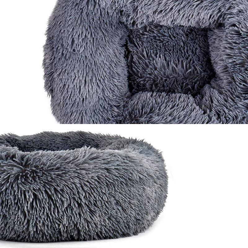 Cat Bed Pet Bed Dog Donut Nest Calming Deep Sleeping Soft Plush Kennel Washable-copy