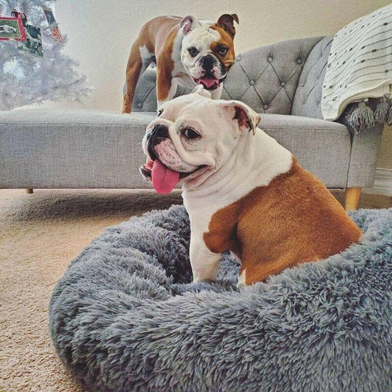 Cat Bed Pet Bed Dog Donut Nest Calming Deep Sleeping Soft Plush Kennel Washable-copy