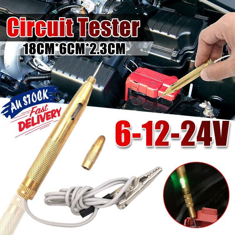 Auto Circuit Tester 6V 12V 24V Voltage Gauge Car Test Voltmeter Light Bulb New.-copy