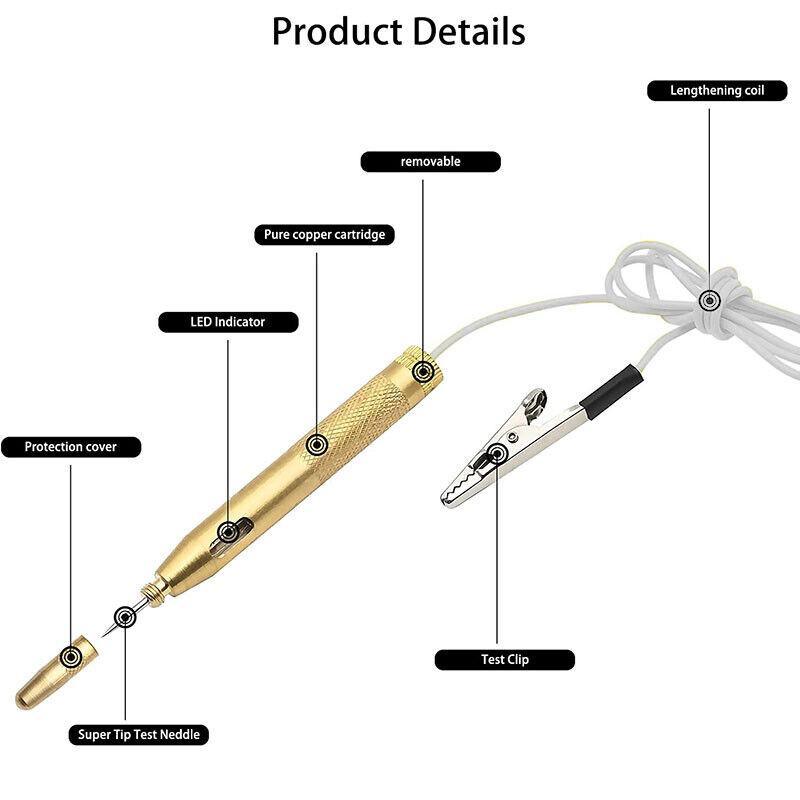 Auto Circuit Tester 6V 12V 24V Voltage Gauge Car Test Voltmeter Light Bulb New.-copy