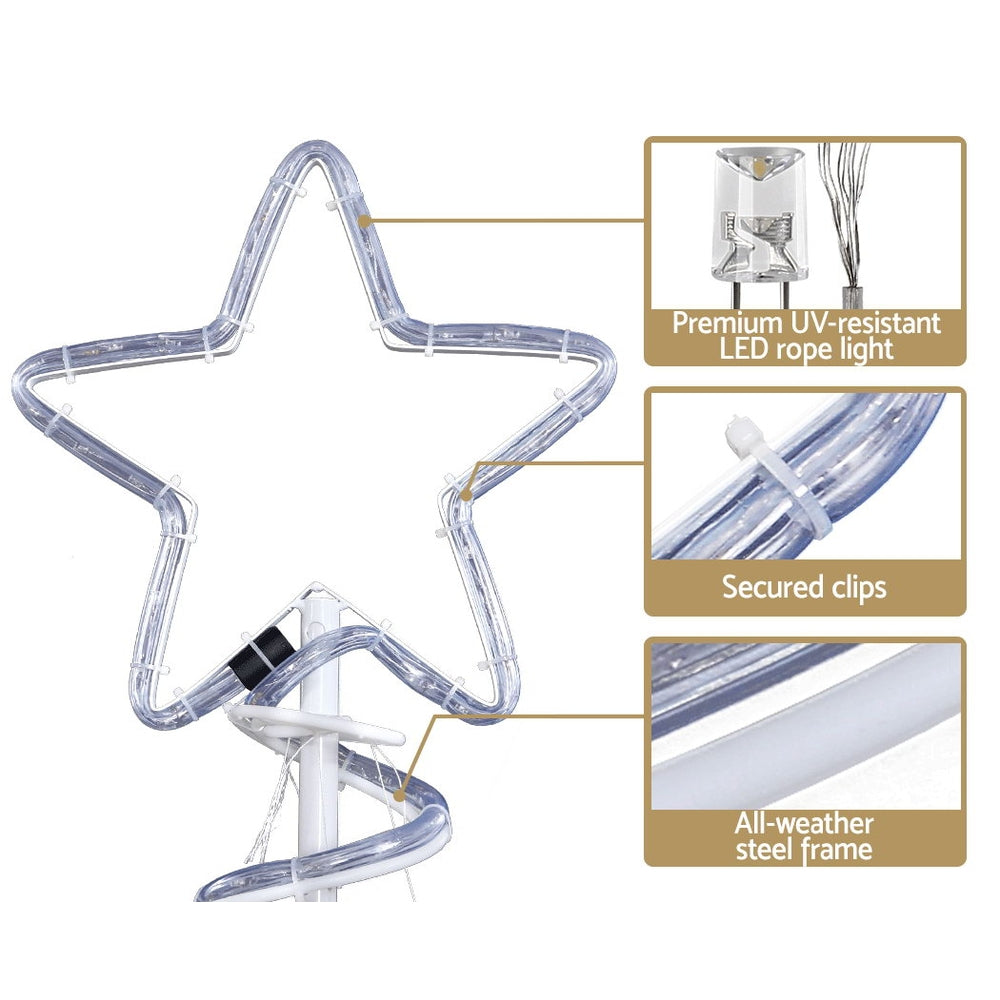 Jingle Jollys Christmas Lights 188cm Tree 288 LED Decorations-copy