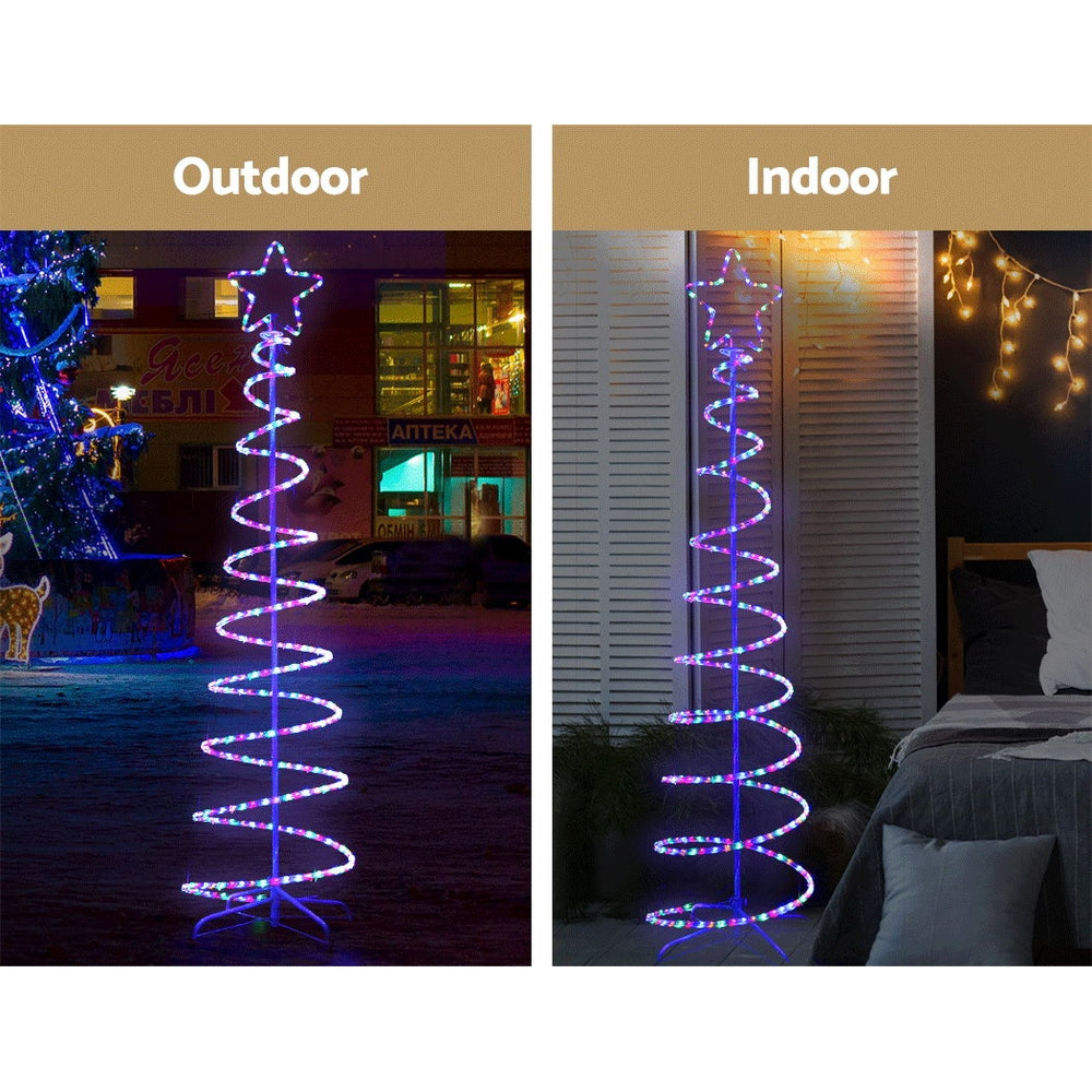 Jingle Jollys Christmas Lights 188cm Tree 288 LED Decorations-copy