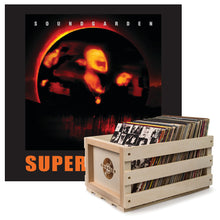 Load image into Gallery viewer, Crosley Record Storage Crate & Soundgarden Superunknown - Double Vinyl Album Bundle