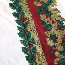 Load image into Gallery viewer, Holly White Christmas Festival Printed Oval Tablecloth 152 x 213 cm