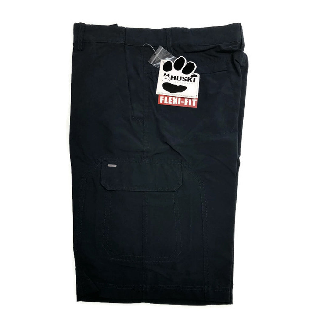 HUSKI Cargo Shorts Mens Cascade Microfibre Flexi Fit Short Army Military 515206 - Navy - XX-Large (102cm Waist)
