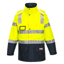 Load image into Gallery viewer, HUSKI Transit Hi Vis Waterproof Jacket Industrial Workwear Reflective UPF 50+ - Yellow - M (97cm)