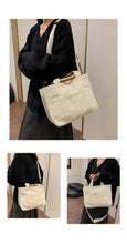 Load image into Gallery viewer, White Stylish Multi-Functional Mommy Diaper Bag - Durable Canvas Tote