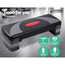 Load image into Gallery viewer, Everfit 3 Level Aerobic Step Exercise Stepper 78cm Gym Home Fitness
